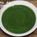 Crema ligera de espinacas
