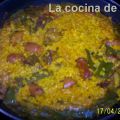 Paella de Verduras con Salchichas
