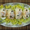 Huevos rellenos de salmón ahumado y surimi