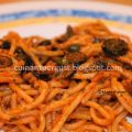 Espaguetis picantes a la siciliana