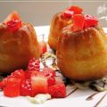 Babás con almibar de rosas