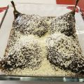 Peras al vino con chocolate negro