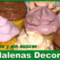 MAGDALENAS DECORADAS SIN HARINA NI AZÚCAR