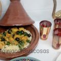 CUSCUS MARROQUI CON POLLO,  LIMON Y ACEITUNAS