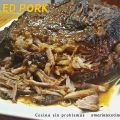 Pulled pork o carne de cerdo deshilachada.