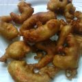 LANGOSTINOS Y CALABACIN  EN TEMPURA DE CERVEZA