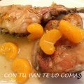 CONEJO AL HORNO CON MANDARINAS