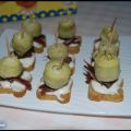 Mini Biscottes con Alcachofa y Anchoa