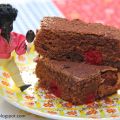 Brownie fondant con cerezas al marrasquino
