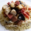 CUSCUS CON POLLO, CHAMPIÑONES Y JAMONES