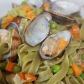 pasta con almejas / Pasta mit Muscheln