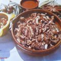 Pulpo con mojo colorado