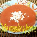 Gazpacho de fresas y queso de cabra