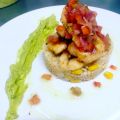 POLLO A LA MEJICANA CON PURE DE GUACAMOLE
