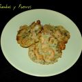 Tortillitas de Gambas y Puerros