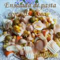 Ensalada de pasta con salsa rosa