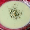 CREMA DE PUERROS CON PERA Y GORGONZOLA