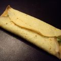Crêpes de grelos y gambas
