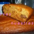 Bizcocho de turrón y chocolate con gofio
