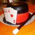 Tarta fondant poker (pastel de chocolate,[...]