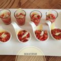 Falso tartar de tomate con queso Mahón
