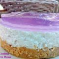 TARTA DE QUESO CON CARAMELOS DE VIOLETAS