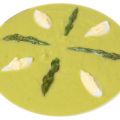 Crema de guisantes con espárragos