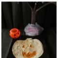 Quesadillas con forma de calabaza para Halloween
