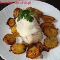 LOMO DE MERLUZA CON PATATAS AL HORNO.