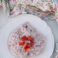 Risotto de fresas. Risotto alle fragole