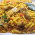 PALOMETA CON FIDEOS GORDOS EN SALSA MARINERA
