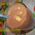 Malteada de plátano y chocolate