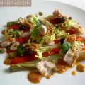 Ensalada de calçots y pimientos asados con[...]