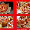 Rosas de manzana y hojaldre