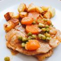 Filetes de Jamón Guisados con Verduras
