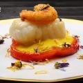 Rape con salsa de mango y langostino rebozado[...]