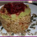 Arroz integral con semillas y guacamole