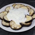 Berenjenas al vapor con salsa de yogur
