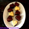 Bombones corazón de dos chocolates