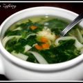 SOPA DE RAPE Y ESPINACAS