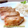 SECRETO DE CERDO CON SALSA DE MIEL Y CERVEZA