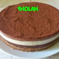 Tarta tres chocolates ligera