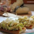 Tosta de calabacín con queso de cabra