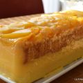 Tarta de Flan con Melocotones Sin Horno