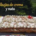 Milhojas de crema pastelera y nata