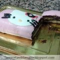 Tarta de  Hello Kitty hecha de fondant