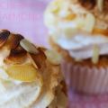 Almond Cherry Italian Meringue Cupcakes