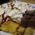 Tortitas con nata y caramelo