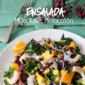 Ensalada de mijo, kale y melocotón
