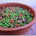 GUISANTES CON IBÉRICOS Y CHAMPIÑONES